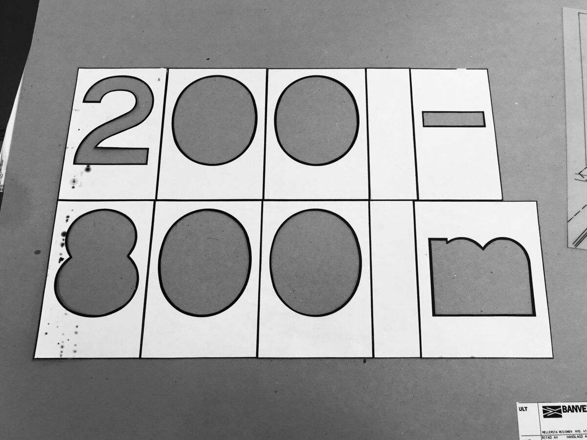 Stencil for numbers