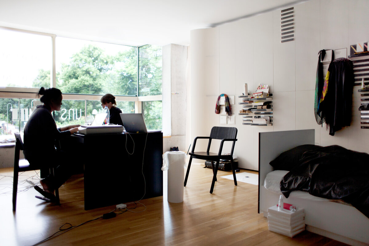 Sun Jung Hwang and Annemarie Van Den Berg in the Munken Works Space